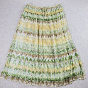 Alfred Dunner Size 14 Pleated Accordion Skirt Preppy Flowy Retro Elastic Waist